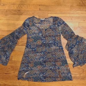 Long Sleeve Patterned Shirt